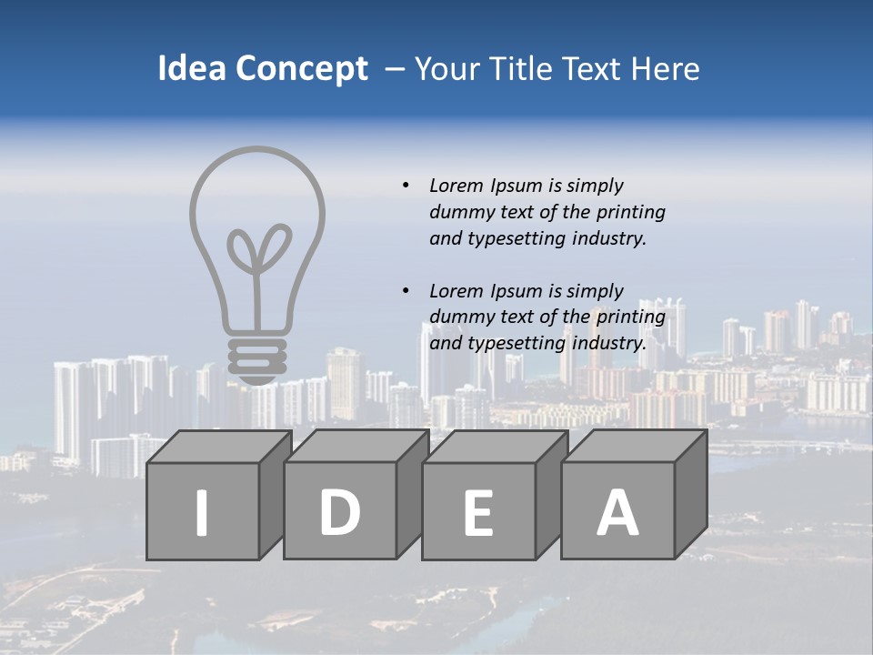 Ocean Aerial Sunny PowerPoint Template