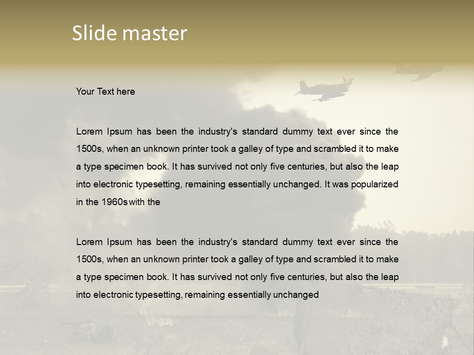 War Sepia Warfare PowerPoint Template
