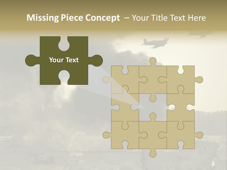 War Sepia Warfare PowerPoint Template