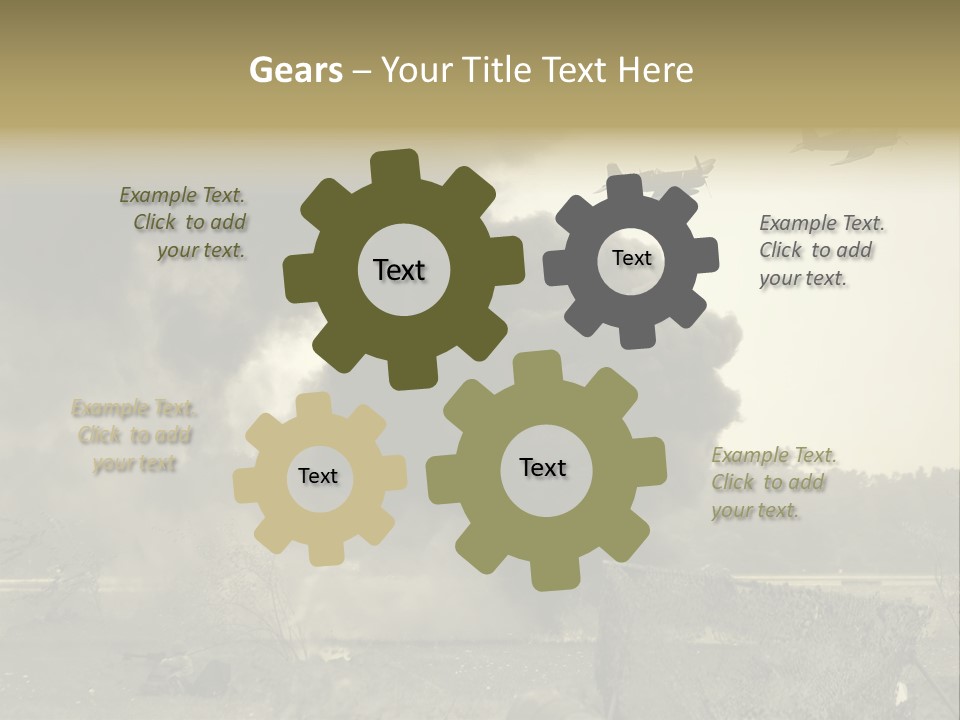 War Sepia Warfare PowerPoint Template