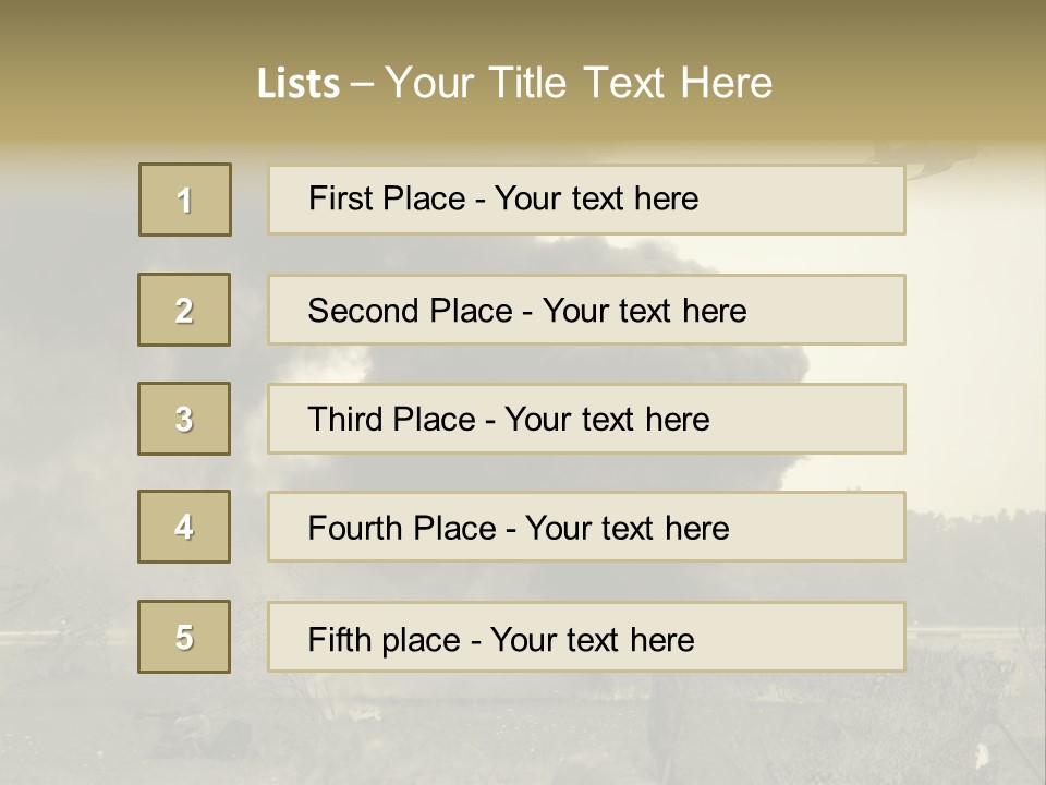 War Sepia Warfare PowerPoint Template