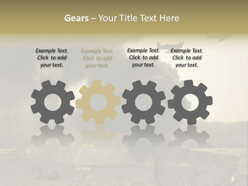 War Sepia Warfare PowerPoint Template