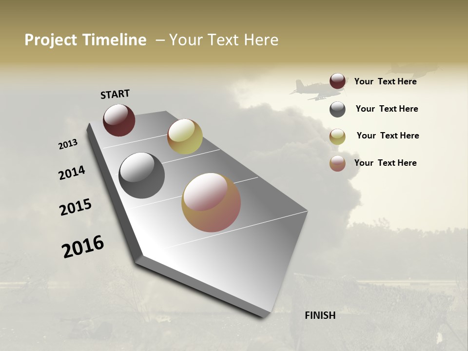 War Sepia Warfare PowerPoint Template