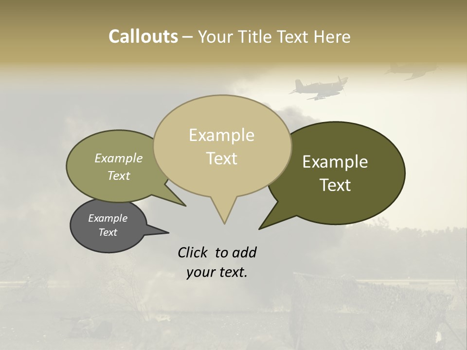 War Sepia Warfare PowerPoint Template