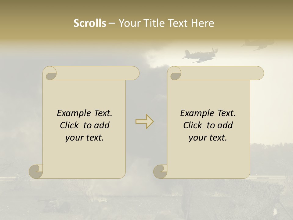 War Sepia Warfare PowerPoint Template