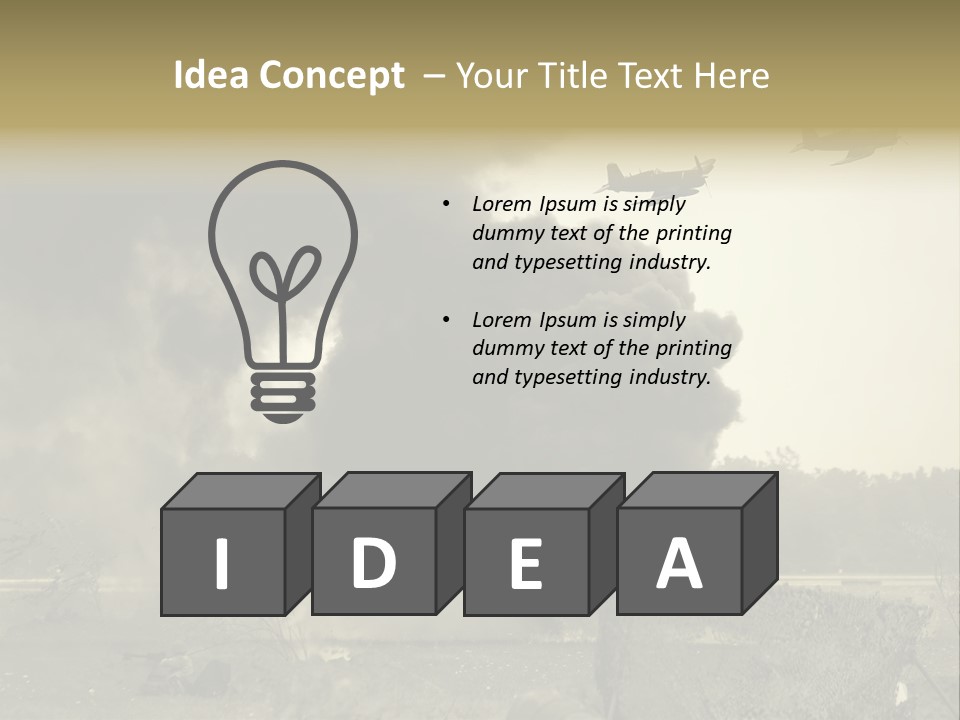 War Sepia Warfare PowerPoint Template