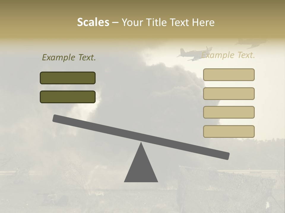 War Sepia Warfare PowerPoint Template