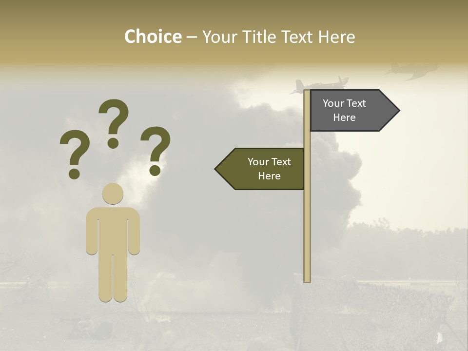 War Sepia Warfare PowerPoint Template