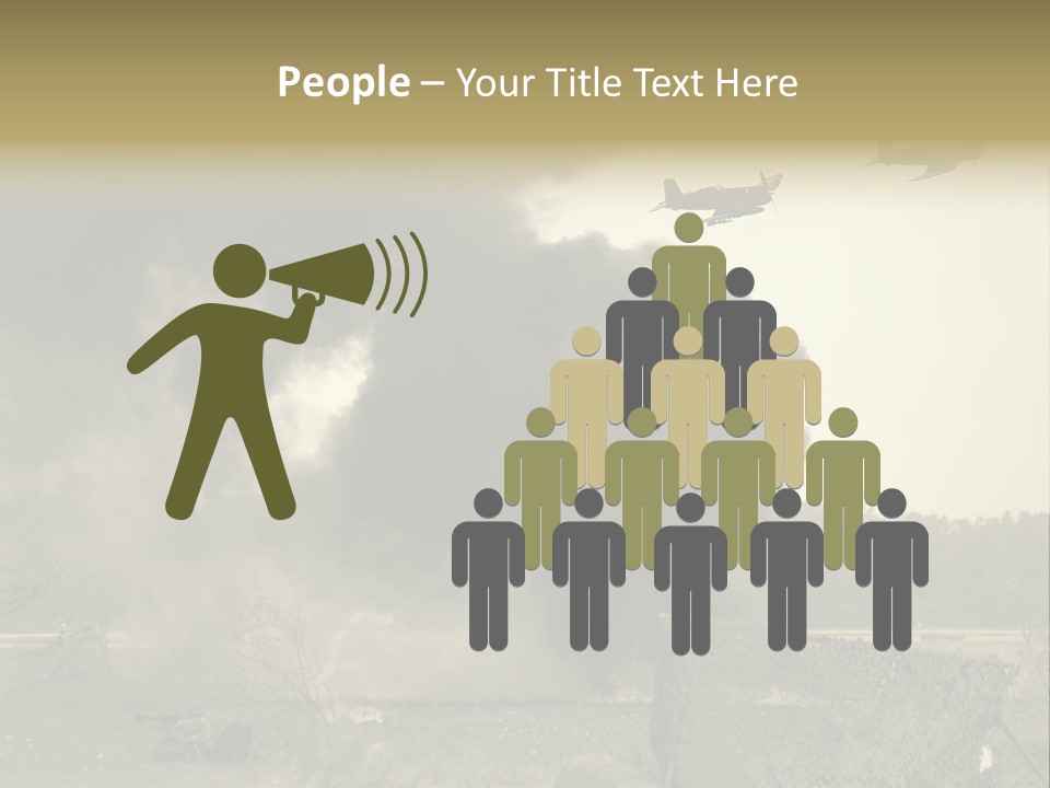 War Sepia Warfare PowerPoint Template