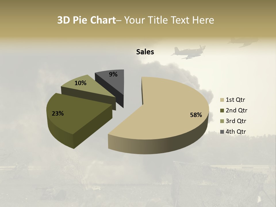 War Sepia Warfare PowerPoint Template