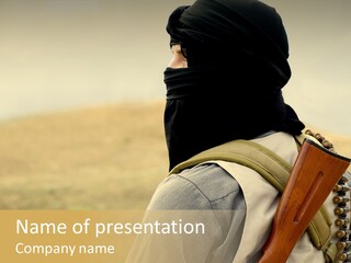 Armed Terrorist Iraq War PowerPoint Template