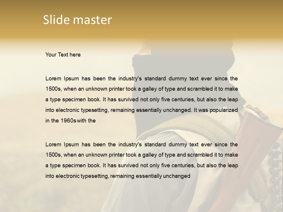 Armed Terrorist Iraq War PowerPoint Template