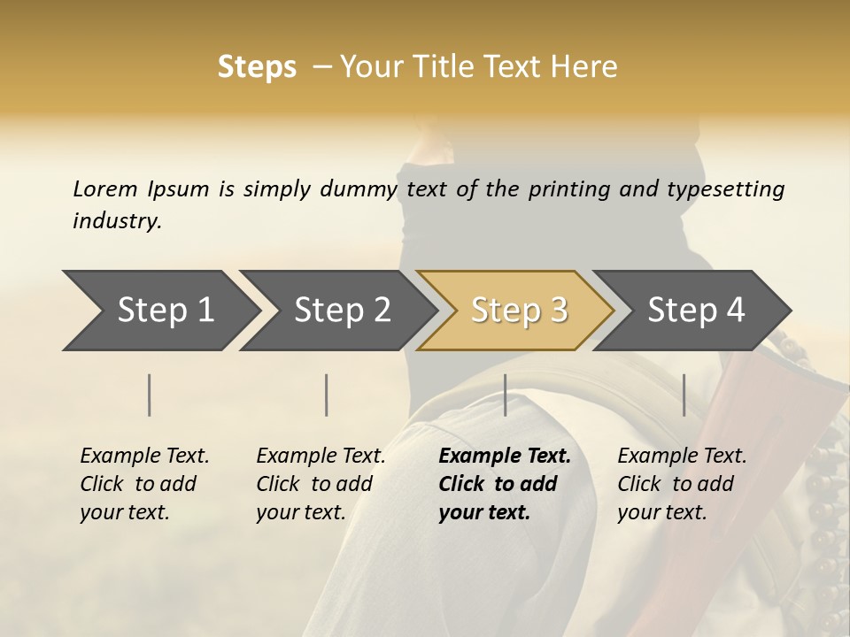 Armed Terrorist Iraq War PowerPoint Template