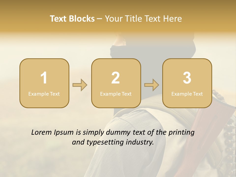 Armed Terrorist Iraq War PowerPoint Template