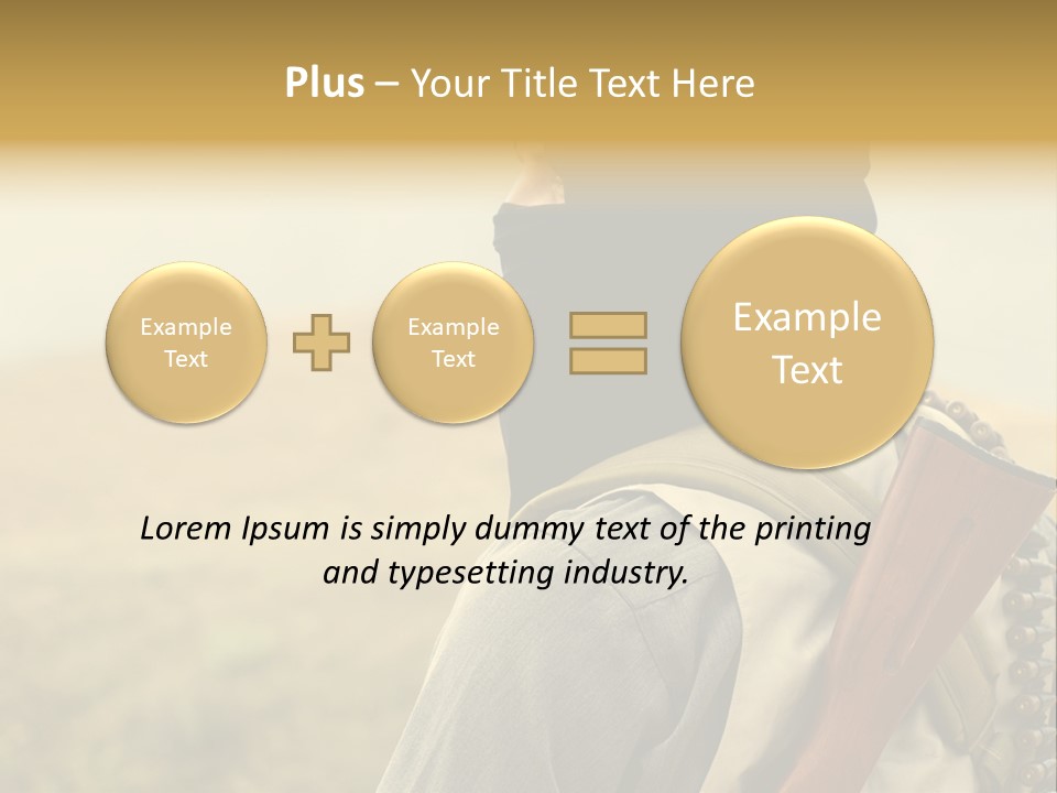 Armed Terrorist Iraq War PowerPoint Template
