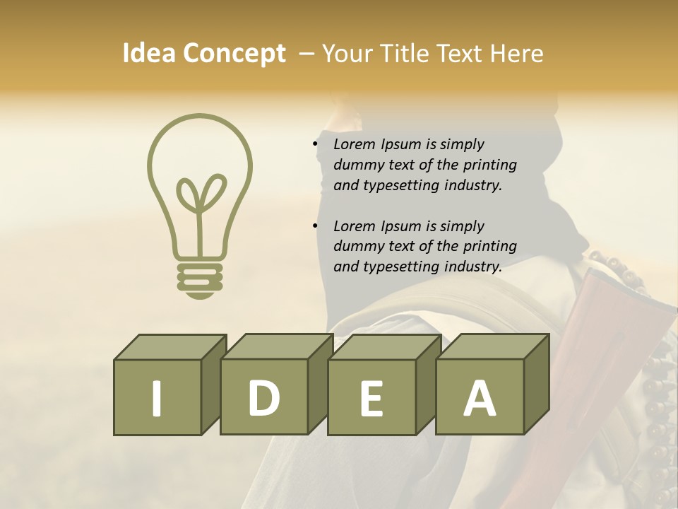 Armed Terrorist Iraq War PowerPoint Template