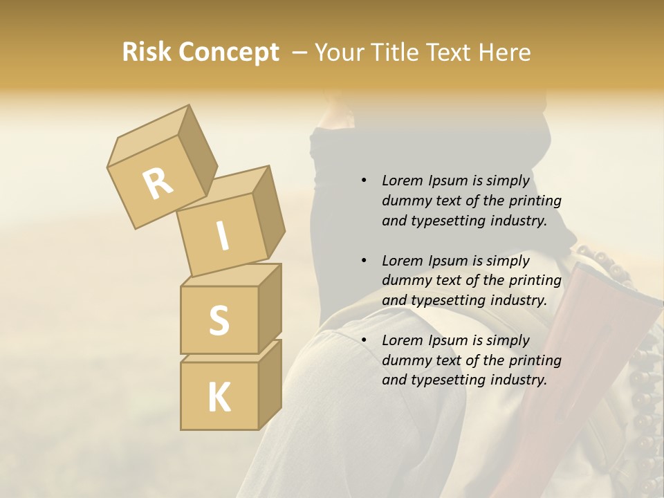 Armed Terrorist Iraq War PowerPoint Template