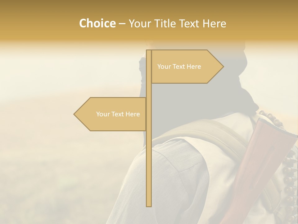 Armed Terrorist Iraq War PowerPoint Template