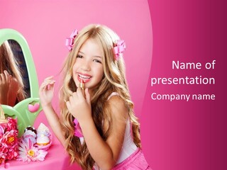 Curly Play Doll PowerPoint Template