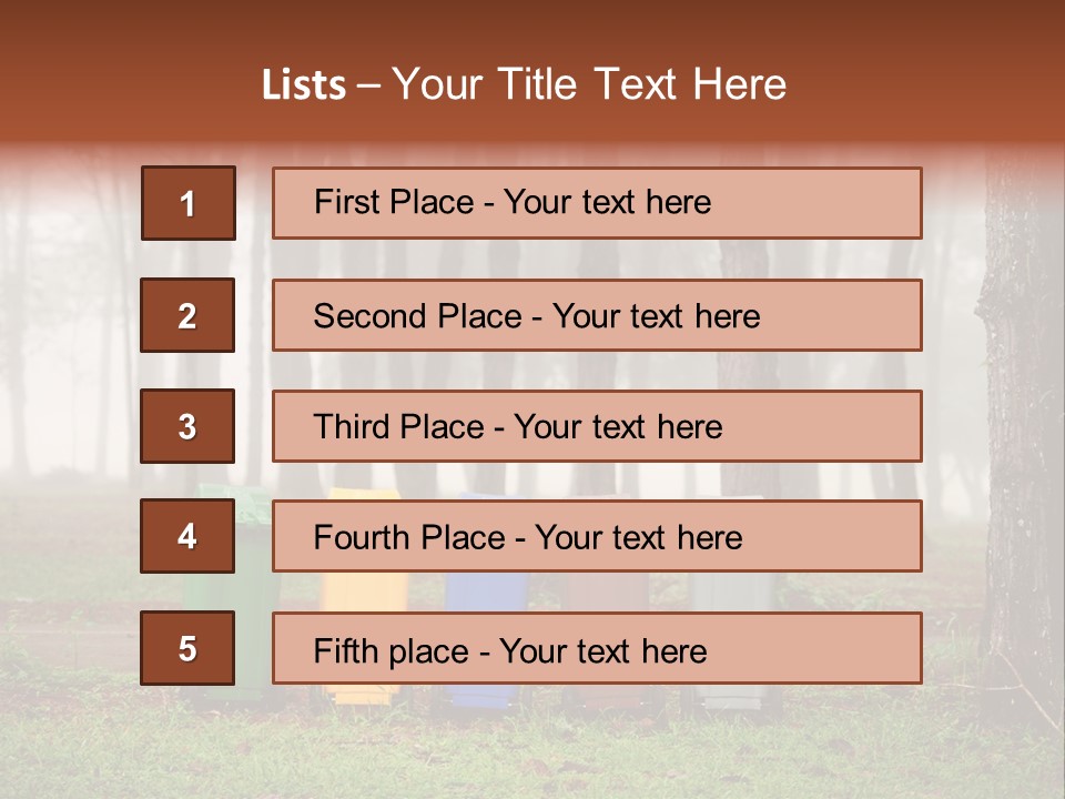 Dump Bin Forest PowerPoint Template