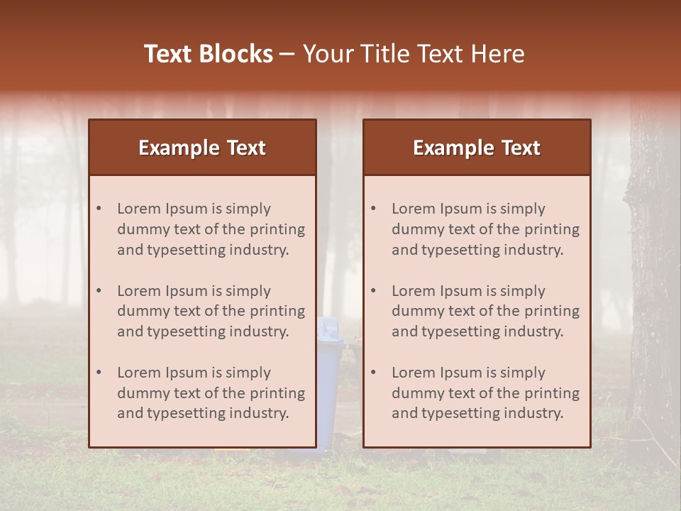Dump Bin Forest PowerPoint Template