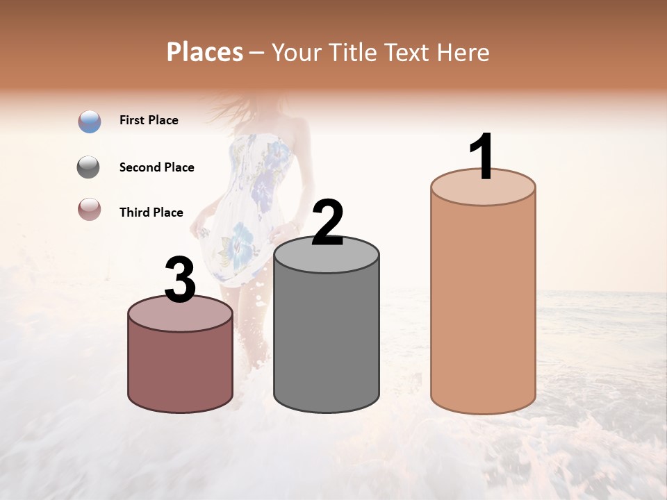 Sunlight Woman Girl PowerPoint Template