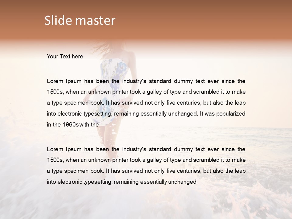 Sunlight Woman Girl PowerPoint Template