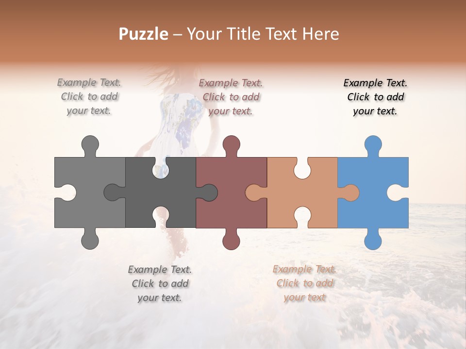 Sunlight Woman Girl PowerPoint Template