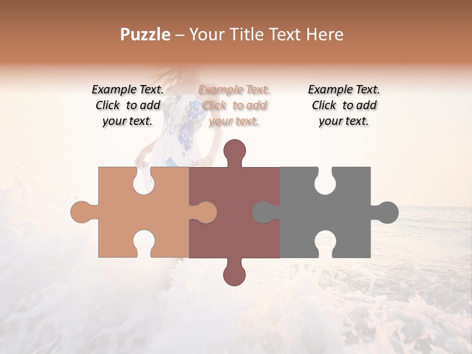 Sunlight Woman Girl PowerPoint Template