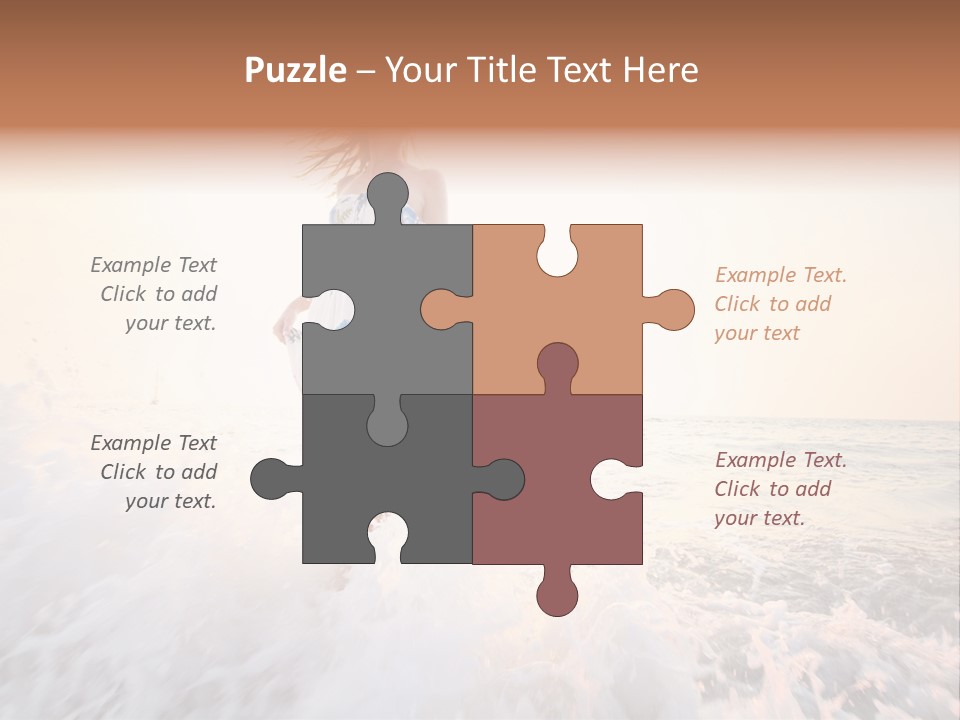 Sunlight Woman Girl PowerPoint Template