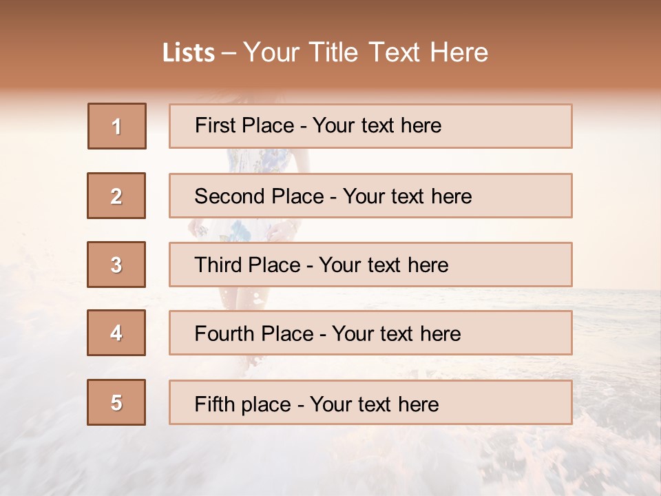 Sunlight Woman Girl PowerPoint Template