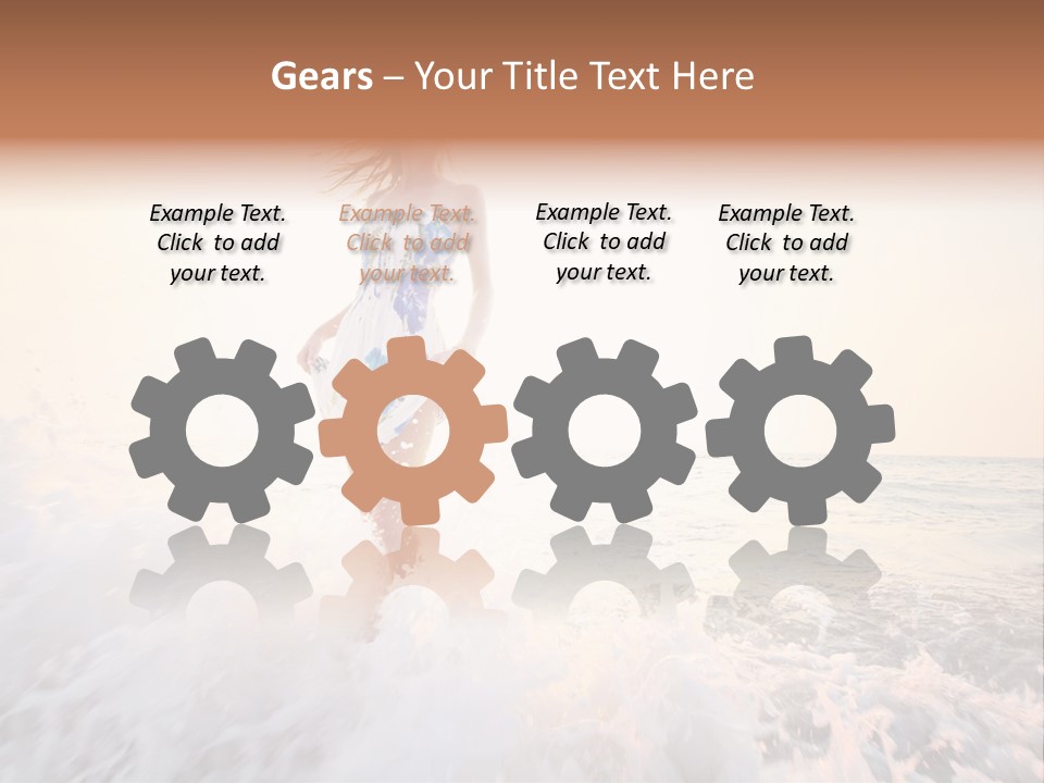 Sunlight Woman Girl PowerPoint Template