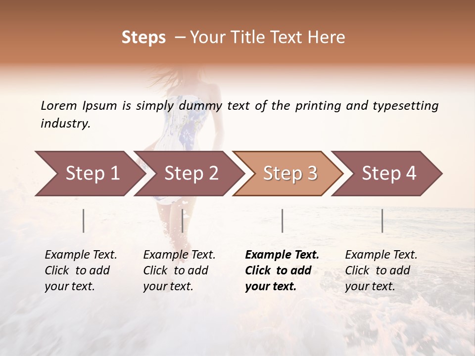 Sunlight Woman Girl PowerPoint Template