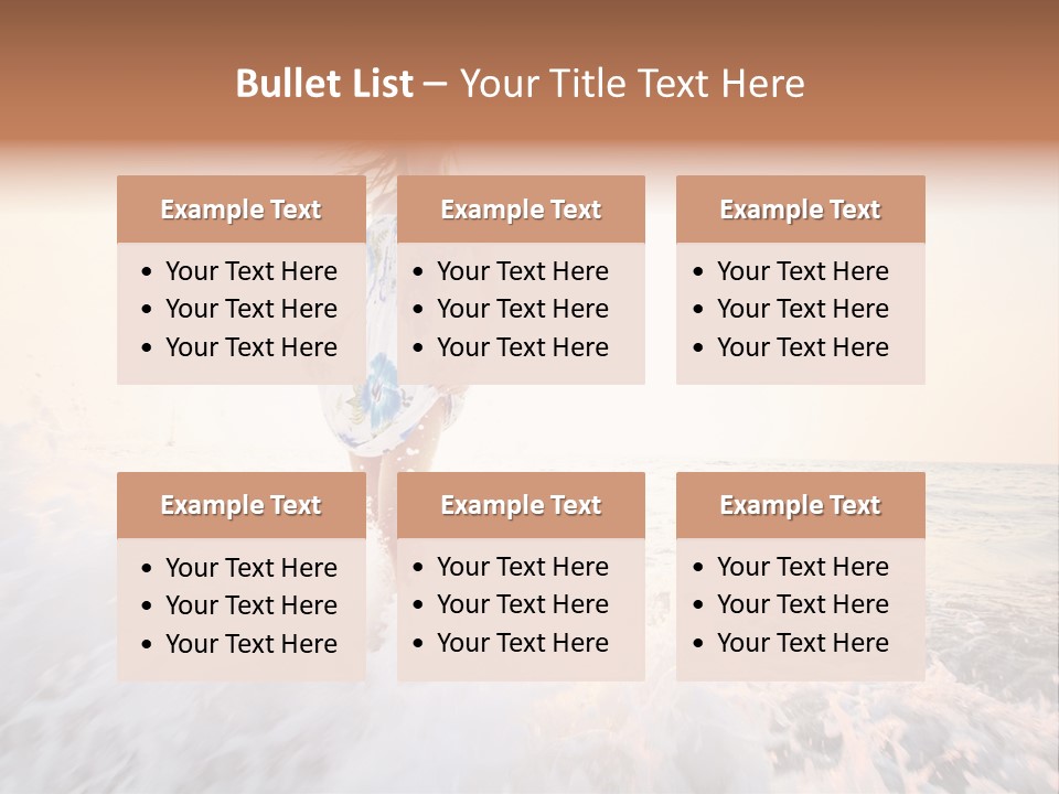 Sunlight Woman Girl PowerPoint Template