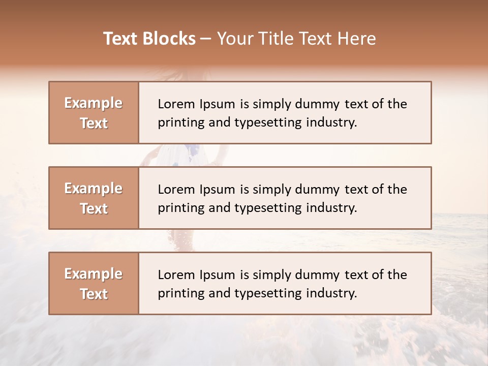 Sunlight Woman Girl PowerPoint Template