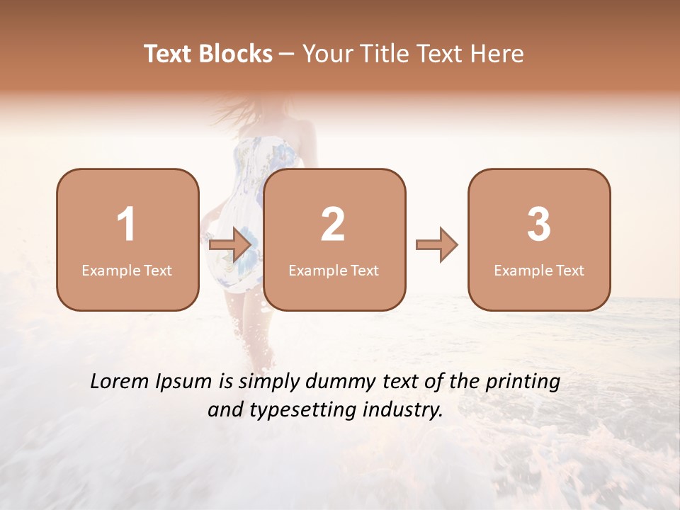 Sunlight Woman Girl PowerPoint Template