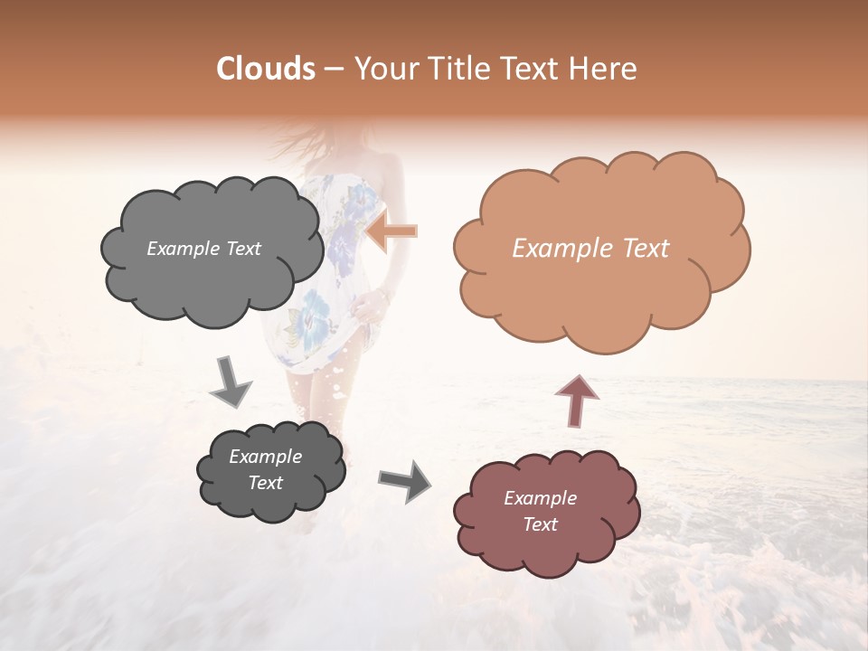 Sunlight Woman Girl PowerPoint Template