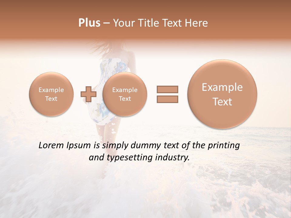 Sunlight Woman Girl PowerPoint Template