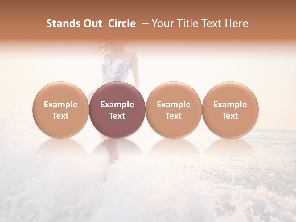 Sunlight Woman Girl PowerPoint Template