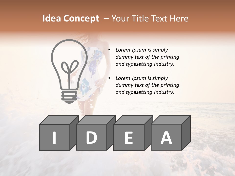 Sunlight Woman Girl PowerPoint Template