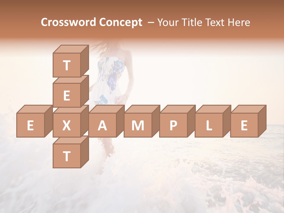 Sunlight Woman Girl PowerPoint Template