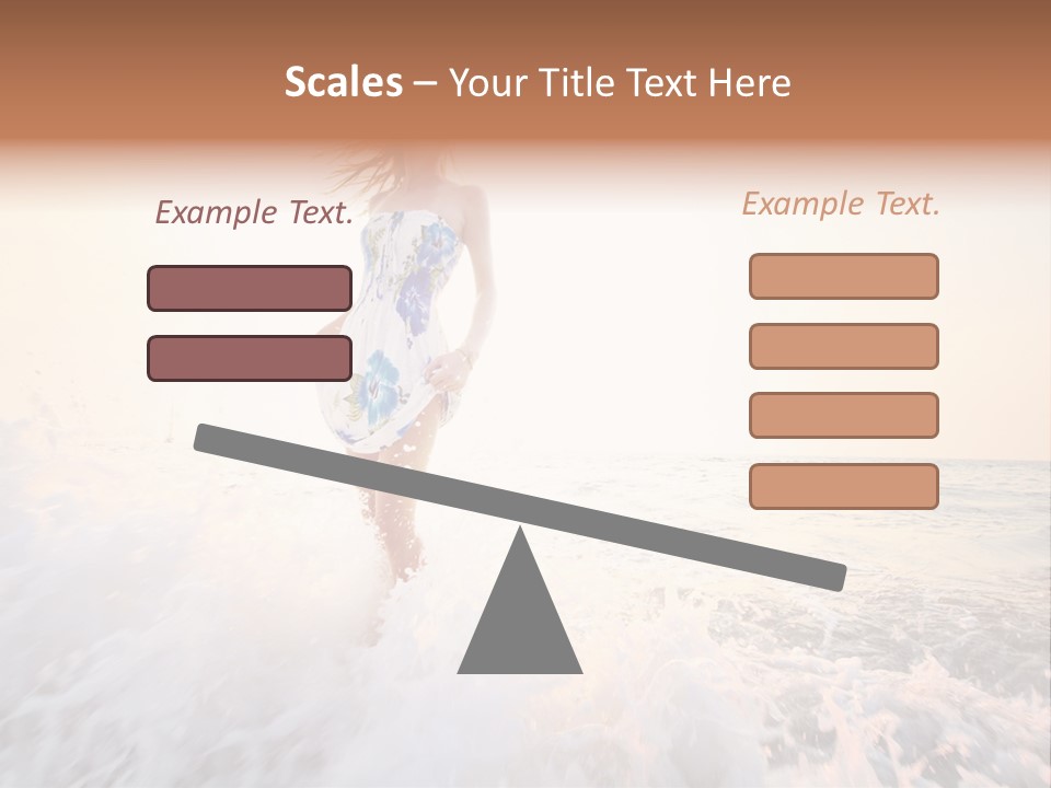 Sunlight Woman Girl PowerPoint Template