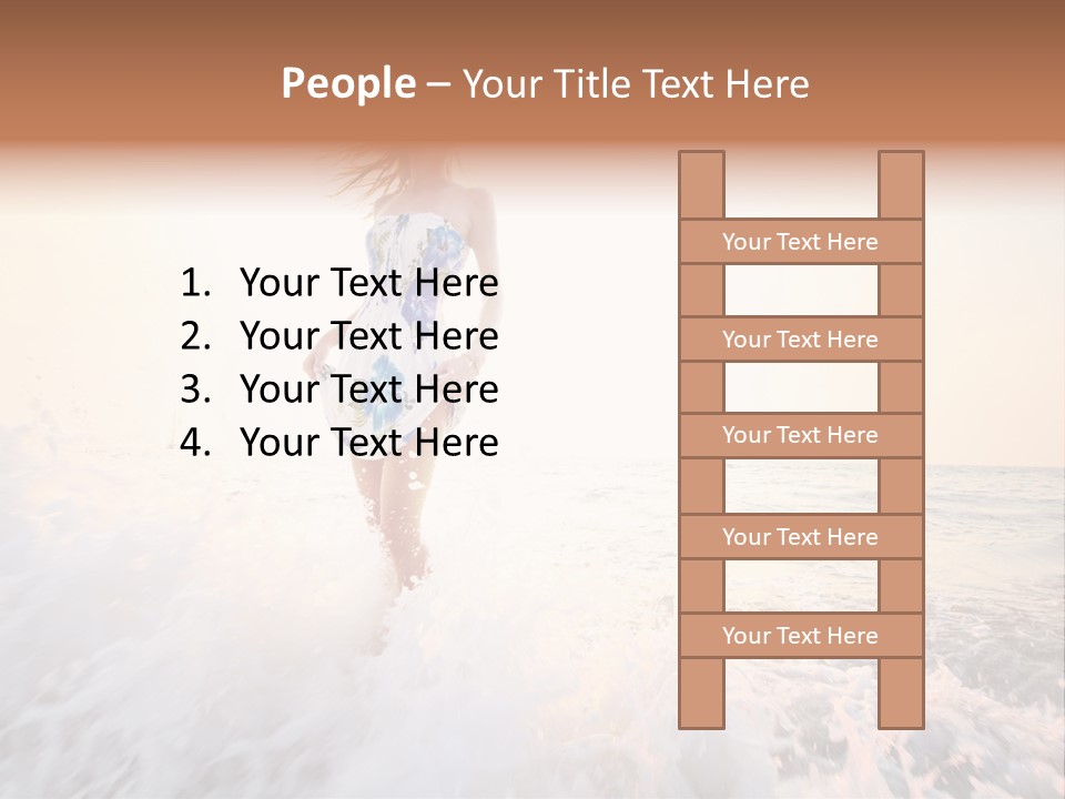 Sunlight Woman Girl PowerPoint Template