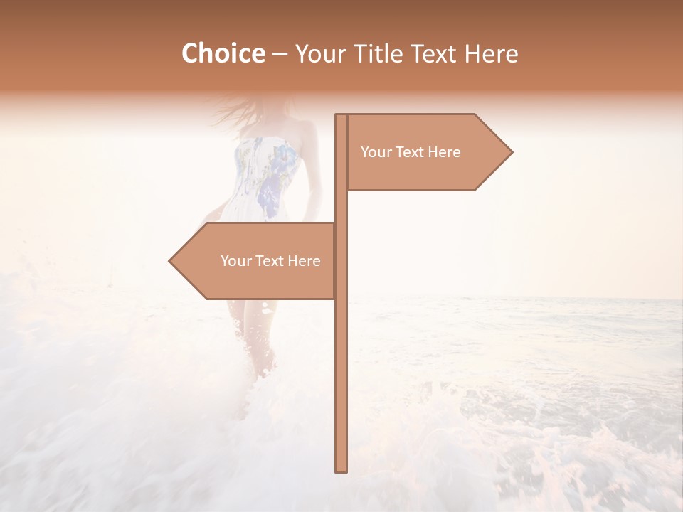 Sunlight Woman Girl PowerPoint Template