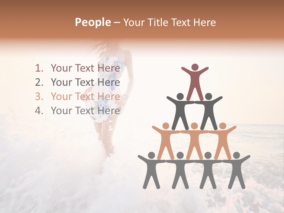 Sunlight Woman Girl PowerPoint Template