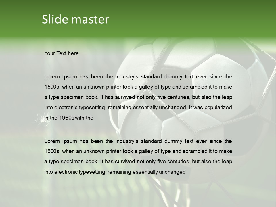 Soccer Entertainment Stadium PowerPoint Template