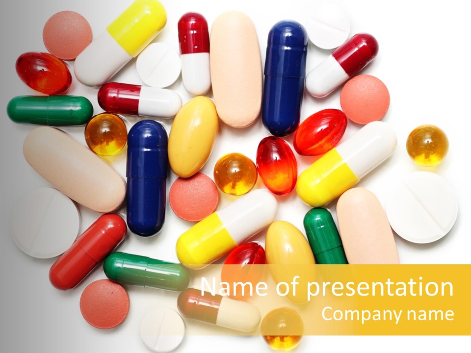 Treatment Narcotic Yellow PowerPoint Template