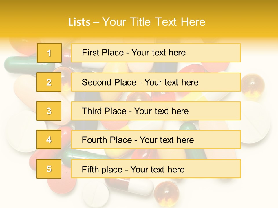 Treatment Narcotic Yellow PowerPoint Template