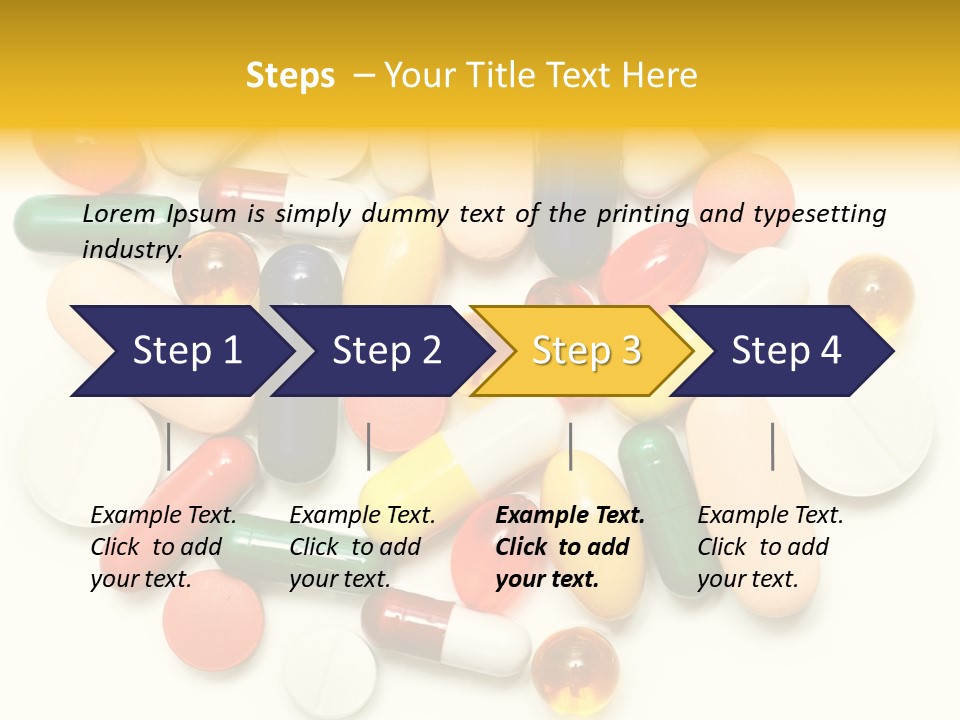 Treatment Narcotic Yellow PowerPoint Template