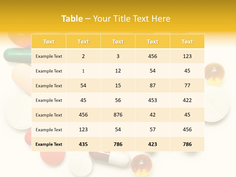 Treatment Narcotic Yellow PowerPoint Template